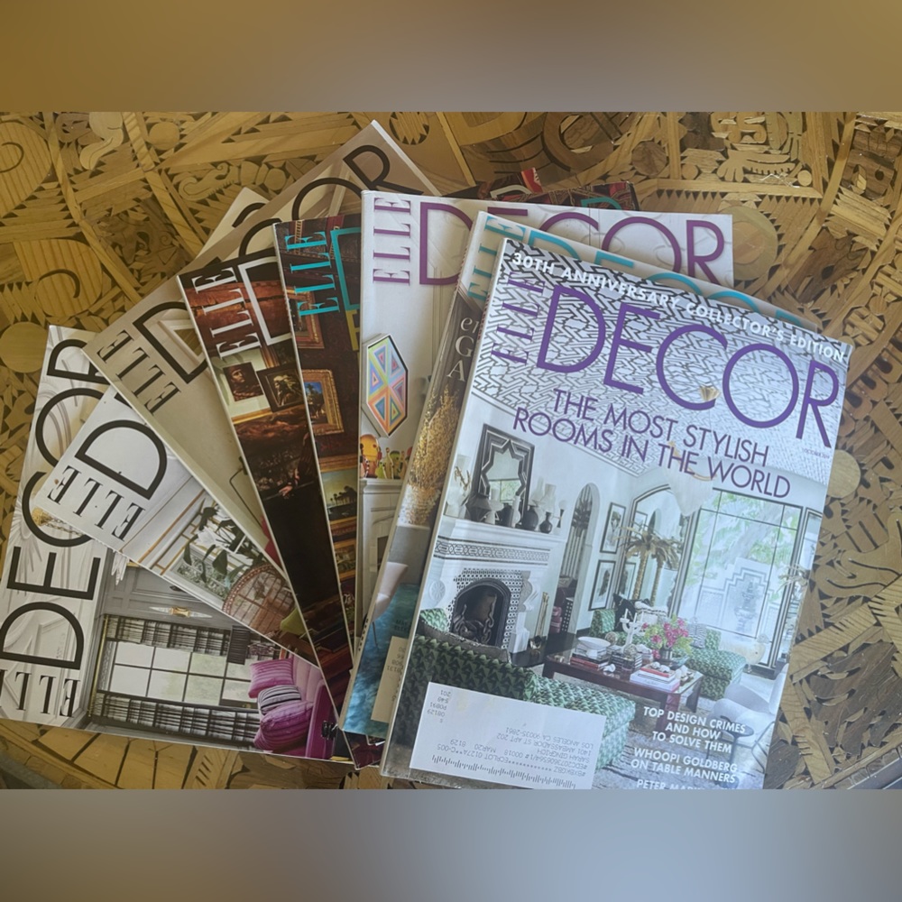 Elle Decor magazines from 2018-2019